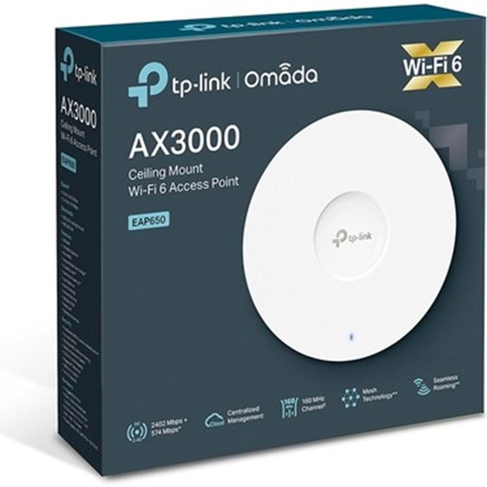 Tp-link EAP650 AX3000 Ceiling Mount Dual-Band Wi-Fi 6 Access Point