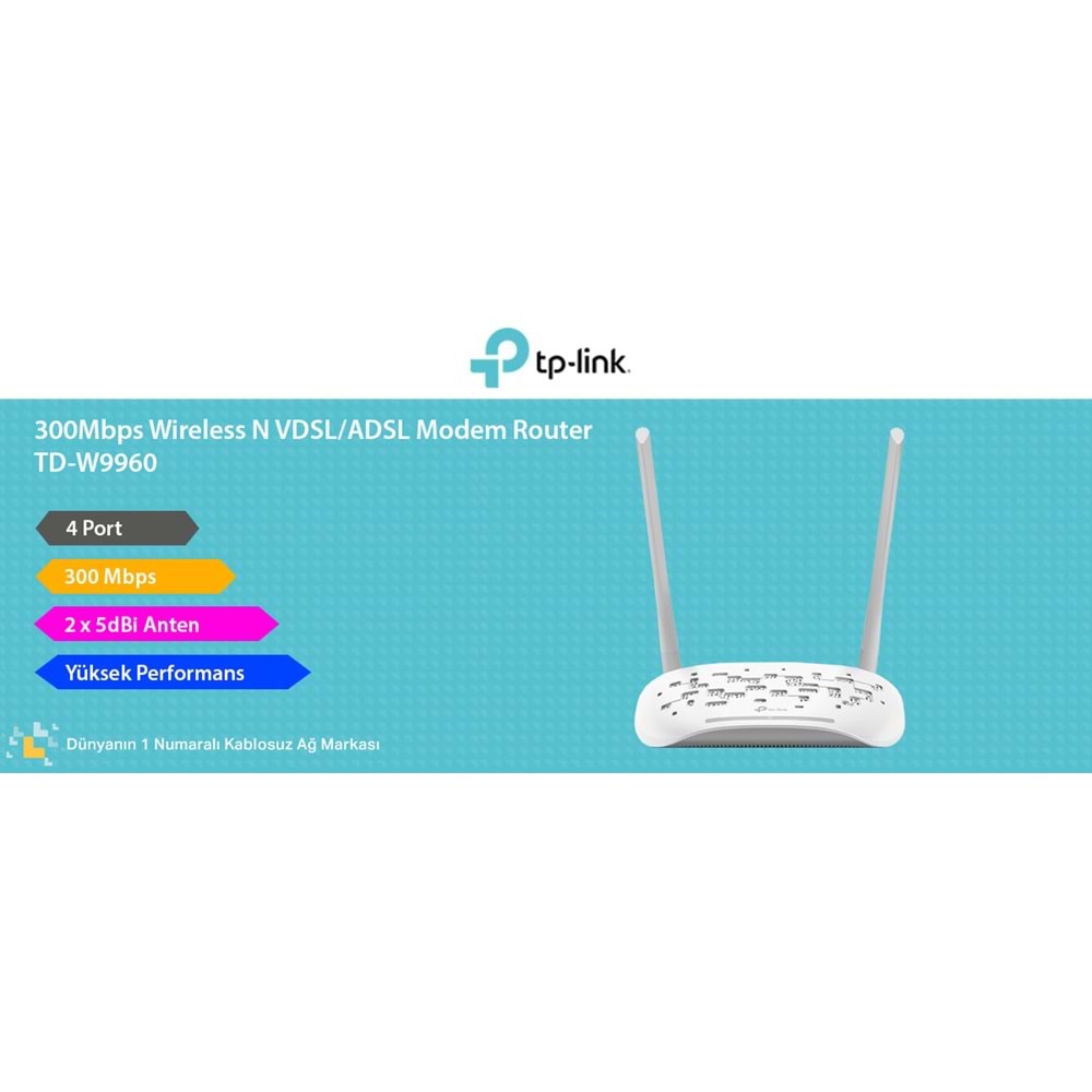 TP-Link TD-W9960 300Mbps Wireless N VDSL/ADSL Modem Router