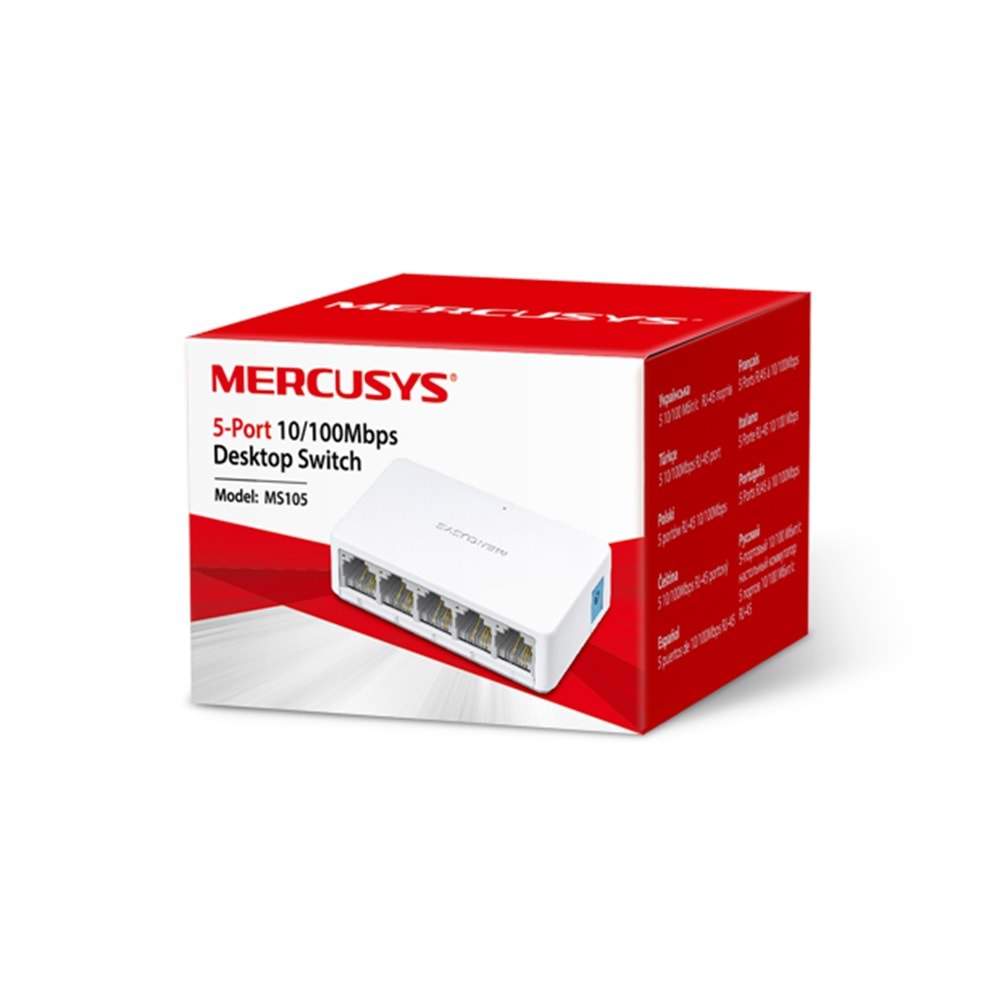 TP-LINK MERCUSYS MS105 5 PORT 10/100 MASAÜSTÜ SWITCH (YÖNETİLEMEZ)
