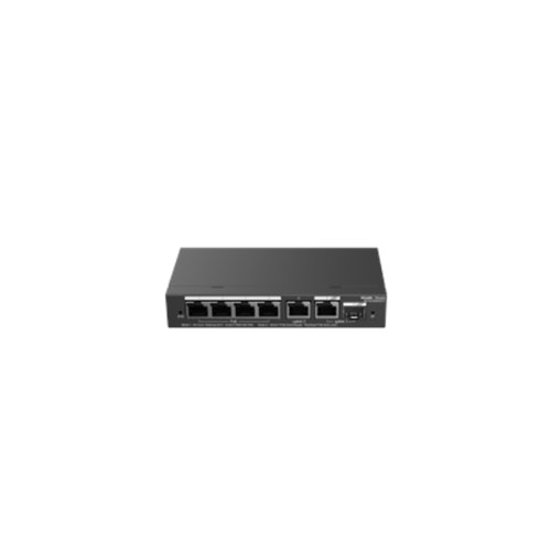 Reyee RG-ES206GS-P 6 Portlu, 10/100/1000 Gigabit, Yönetilebilir Switch, 1 Gigabit Uplink, 1 Gigabit Combo, 4 Port PoE+ (54W)