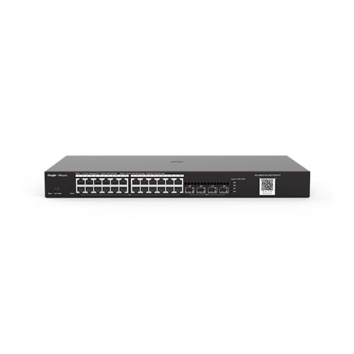 Reyee RG-NBS3100-24GT4SFP-P 24 Portlu, 10/100/1000 Gigabit, L2 Yönetilebilir Switch, 4 SFP, 24 Port PoE+ (370W).